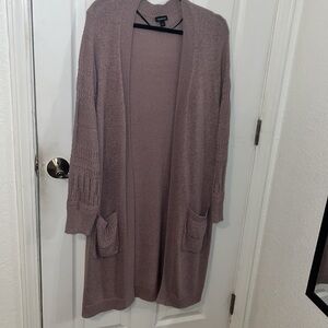 Knit long cardigan